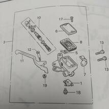 VF400F NC13 VF400FC 純正　フロントブレーキマスターシリンダー_画像2