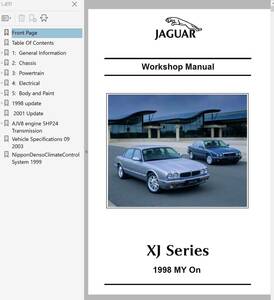 Jaguar XJ Series X308 ワークショップマニュアル 整備書　1998-2003　Update追加済み 　ジャガー