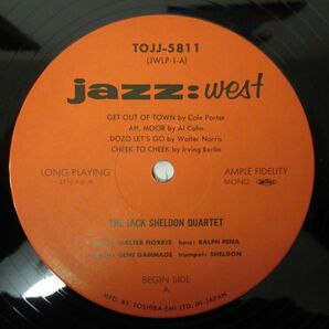 JAZZ LP/帯・ライナー付き美盤/The Jack Sheldon Quartet - Get Out Of Town/Ｂ-11842の画像4