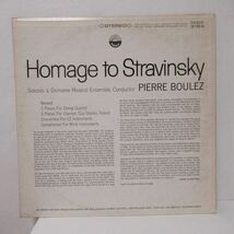 CLASSIC LP/US /美盤/Stravinsky, Domaine Musical Ensemble, Pierre Boulez Homage To Stravinsky/Ｂ-11920_画像2