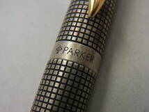 160322K68-0329K■パーカー PARKER■万年筆 STERLING CAP＆BARREL ペン先14K／中古品_画像3