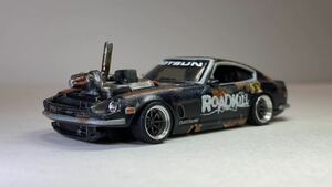 ホットウィール Hot wheels 改 custom '71 datsun 240Z rotsun フェアレディZ 車高短 深リムホイール 街道レーサー 旧車 カスタムミニカー 