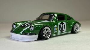 ホットウィール hotwheels 改 1971 Porsche 911 車高短 深リムホイール 5本スポーク vintage racing club カスタムミニカー ローダウン 