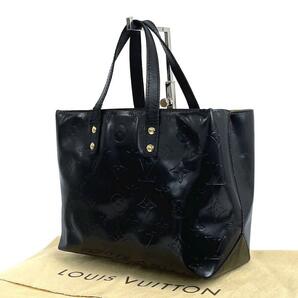 【美品】LOUIS VUITTON ルイヴィトン ハンドバッグ ヴェルニ リードPM モノグラム TH0033 ミニトート 男女兼用 LV ロゴ型押し レザー 黒の画像2