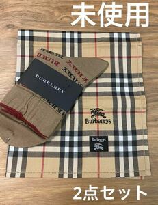  не использовался * Burberry *nova проверка носовой платок + с логотипом носки 2 позиций комплект 