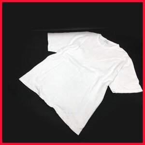 ▽■EN ROUTE(アンルート)◆メンズ◆丸襟半袖Tシャツ◆ホワイト無地◆サイズ3◆良品◆