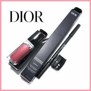 §★DIOR●ルージュディオールフォーエヴァーリキッド シークイン●ディオールショウ オンステージクレヨンウォータープルーフ●計2点