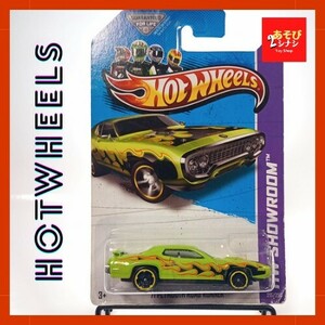 未開封／ホットウィール ’71 プリマス ロードランナー／フレイムス／黄緑／HotWHeeLs／プリムス 