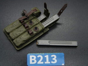 [ blue 213 ]1/6 doll parts :BBi made Germany army magazine pouch set (WWII)[ long-term storage * junk treatment goods ]