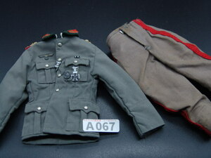 [ A067 ]1/6 doll parts : Manufacturers un- details Germany army high class .. uniform top and bottom set (WWII)[ long-term storage * junk treatment goods ]