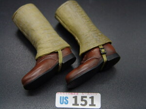 [ US 151 ]1/6 doll parts :DRAGON made America army leggings & boots (WWII)[ long-term storage * junk treatment goods ]