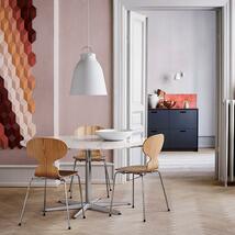 -od8109｜Fritz Hansen Arne Jacobsen ANT3101/アリンコチェア ビーチ クロームレッグ仕様 4脚セット｜フリッツハンセン ダイニングチェア _画像3