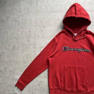 champion チャンピオン ワンポイントロゴ プルオーバー パーカー レッド L