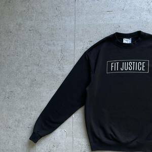 champion チャンピオン FIT JUSTICE ワンポイントロゴ クルーネック スウェット トレーナー ブラック M