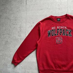 vintage ヴィンテージ 90's colosseum ヘビーオンス カレッジロゴ WOLFPACK スウェット トレーナー レッド XL