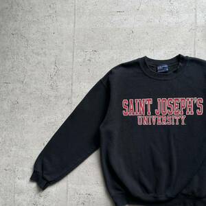 vintage ヴィンテージ 90's MV.SPORT カレッジロゴ SAINT JOSEPH'S クルーネックスエットトレーナー ブラック M