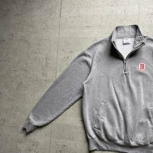 champion チャンピオン カレッジロゴ B ハーフジップ スウェット トレーナー グレー L