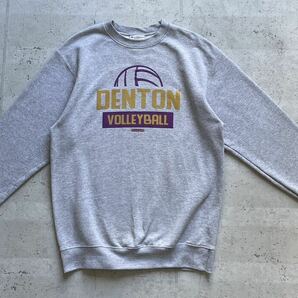 champion チャンピオン プリント DENTON カレッジロゴ クルーネック スウェット トレーナー グレー Mの画像2