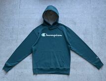 champion チャンピオン プリント ワンポイントロゴ プルオーバー パーカー グリーン M_画像2