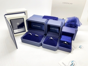 ◆◇【ダイヤモンド】GINZA DIAMONDO SHIRAISHI プラチナ950 Pt ダイヤ 0.300ct/0.077ct リング 指輪 鑑定書 13号 4点 新品磨き oi◇◆