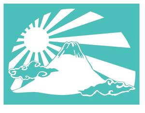  painting for masking seat asahi day flag * day chapter flag Mt Fuji design Logo largish stencil JDM USDM