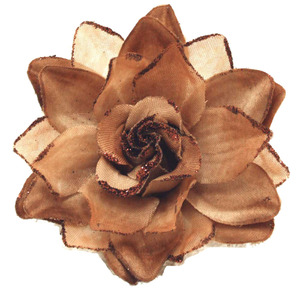  small corsage go in . type go in . type Kirakira lame lotus. flower Brown 6x-7 Asian formal lady's wedding stylish 