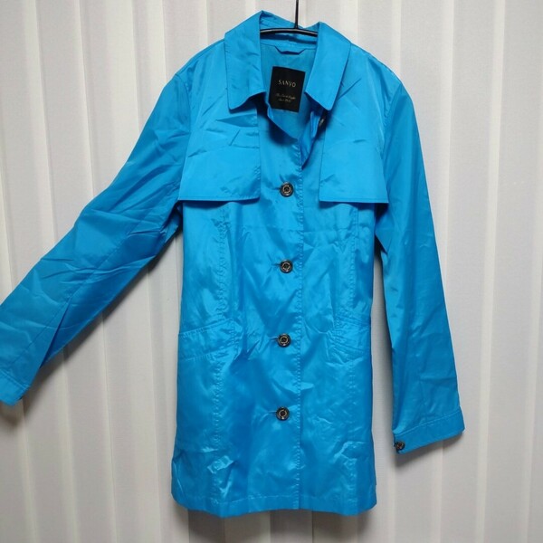 未使用■三陽商会 SANYO　スプリングコート　サイズ38 M相当■ブルー レインコート