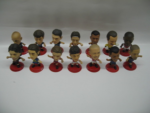 0o3i9B corinthian miniature -z soccer figure collection 14 piece set ( present condition goods )