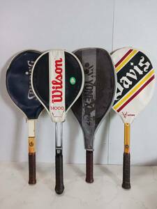 12993-02★硬式テニスラケット４本セット SPALDiNG/Wilson/YONEX/Davis★