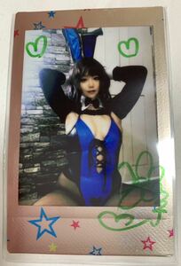 花房マキ 直筆サイン入りチェキ コスプレイヤー 巨乳 バニー