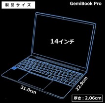 【新品・未使用】CHUWI GemiBookPro (セレロン9世代+SSD256GB+RAM12GB)★Win10Home(Win11にアップグレード可能)★14型 カメラ USB-C WiFi-6_画像5