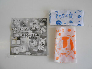 #Kut28BJ Natsume's Book of Friends nyanko. raw hot water ... hot spring collection 2 kind blue *TAKARATOMYARTS*200 jpy =016878_b