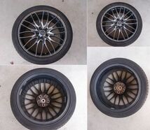 中古　WORK STEEZ １９インチ225/45R19 レグノ4本セット！ 19×8JJ PCD114.3 5H+48 BRIDGESTONE REGNO GRVⅡ　アルファード、アテンザ等　_画像3