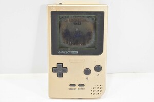 GBP ゲームボーイポケット MGB-001 取説付 本体 ゴールド 金 動作品 任天堂 GAME BOY poket ゲーム RK-695S/121