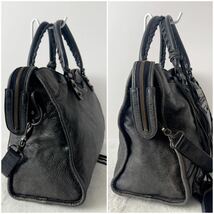 1円〜★BALENCIAGA バレンシアガ The City ザ・シティ 2way 115748 ショルダーバッグ ハンドバッグ オールレザー エディターズ ブラック 黒_画像4