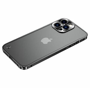 iphone 15 pro ケース アルミ 耐衝撃 バンパー おしゃれ　クリア スマホカバー レンズ保護 