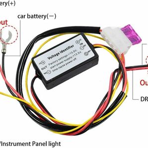 YUNPICAR デイライト LED 自動点灯ユニット コントローラー 12V 24W エンジンON時で点灯 減光機能付 ポジショの画像2