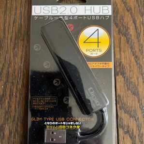 ★ナカバヤシ（Digio2）USBハブ（USB HUB）黒USB2.0対応/バスパワー/USB2.0×4ポート　UH-2294BK