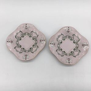 H&C ホドフ ショドフ ピンク ポーセリン 金彩 カップ＆ソーサ― ペア チェコ スロバキア Czechoslovakia pink porcelain 現状品の画像6