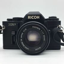 RICHO リコー XR7 ブラック ボディ / RIKENON 1:1.7 50mm レンズ 一眼レフ フィルム カメラ ヴィンテージ カバー付属 現状品 _画像2