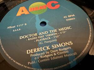 12”★Derreck Simons / Doctor And The Medic / ユーロビート！