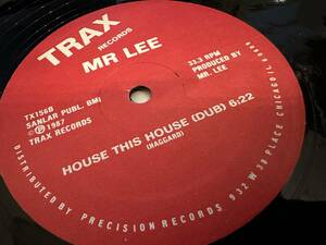 12”★Mr. Lee / House This House / シカゴ・ハウス・クラシック！