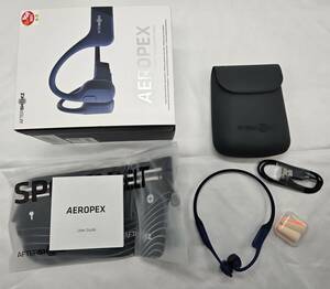 【中古】AFTER SHOKZ / アフターショックス AS800 骨伝導 Bluetooth ヘッドホン（ブルーエクリプス）