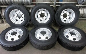 送料無料　スタッドレス　225/80R17.5　DUNLOP　SP001　20～21年　4トン17.5×6.00　再塗装　6本　フォワード　レンジャー　ファイター等