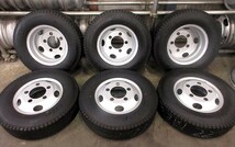 送料無料　スタッドレス　205/85R16　DUNLOP　LT03M　22年　三菱キャンター　ふそう　ローザ　新車外しXAC16×5.5K　5穴　美品　6本セット_画像1