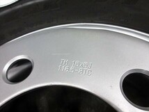 送料無料　スタッドレス　195/75R15　BS　W979　20～21年　いすゞエルフ　TM15×5J　116.5-8TC　5穴　両面再塗装　6本セット_画像4