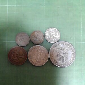 米領フィリピン硬貨×６枚