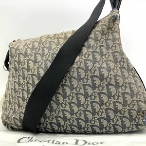 1円●高級品●Christian Dior ディオール トロッター メッセンジャーバッグ ショルダーバッグ キャンバス ネイビー レディース メンズ 男女