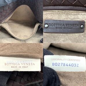 1円●新品同然●BOTTEGA VENETA ボッテガヴェネタ トートバッグ ビジネスバッグ ショルダー肩掛け◎ イントレチャート レザー 濃茶 メンズの画像10