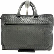 1円●極美品●BOTTEGA VENETA ボッテガヴェネタ ビジネスバッグ ブリーフケース 通勤鞄 A4◎ イントレチャート カーフレザー 牛革 メンズ_画像2